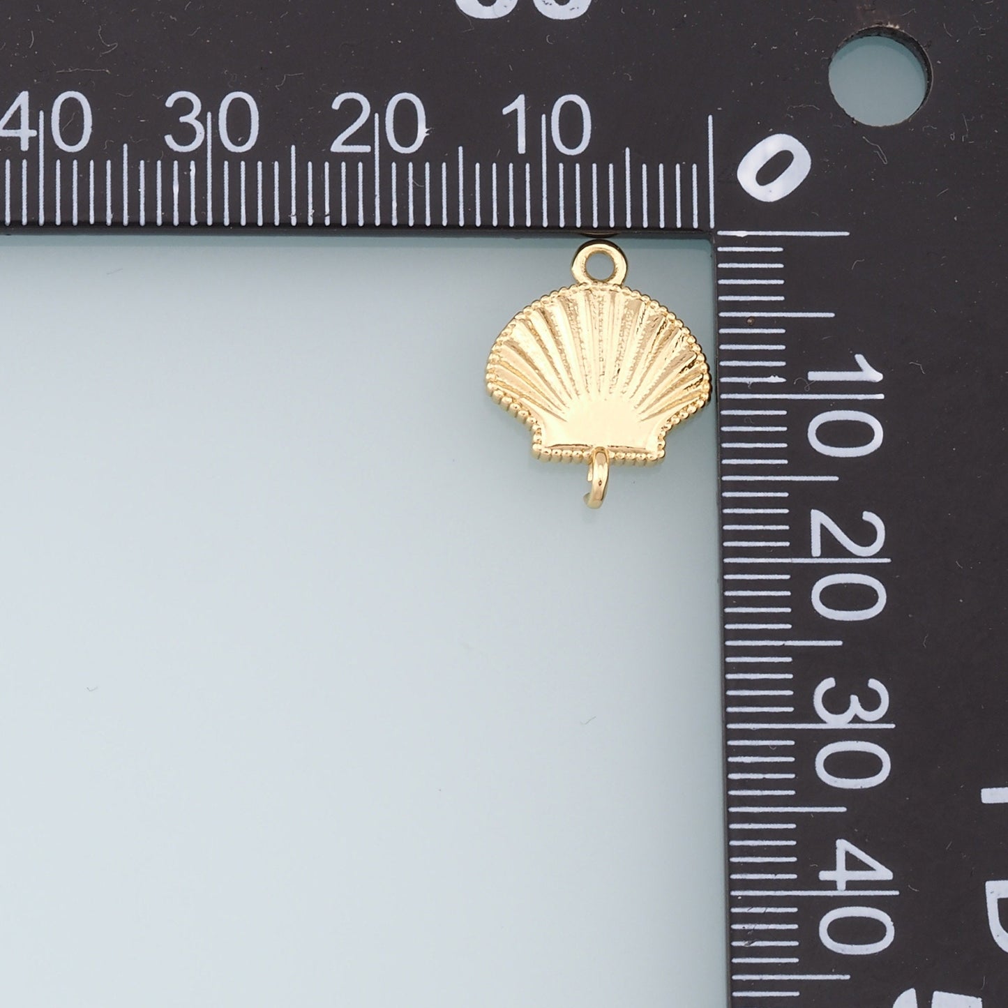 Gold Shell Connector Charms,18K Gold Filled Conch Shell Pendant,Ocean Charm Bracelet Necklace for DIY Jewelry Making Supply