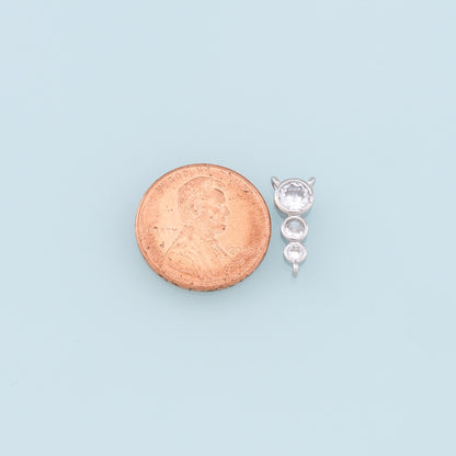 Gold Round Connector Charms,18K Gold Filled Crystal Round Pendant,Round Charm Bracelet Necklace for DIY Jewelry Making Supply
