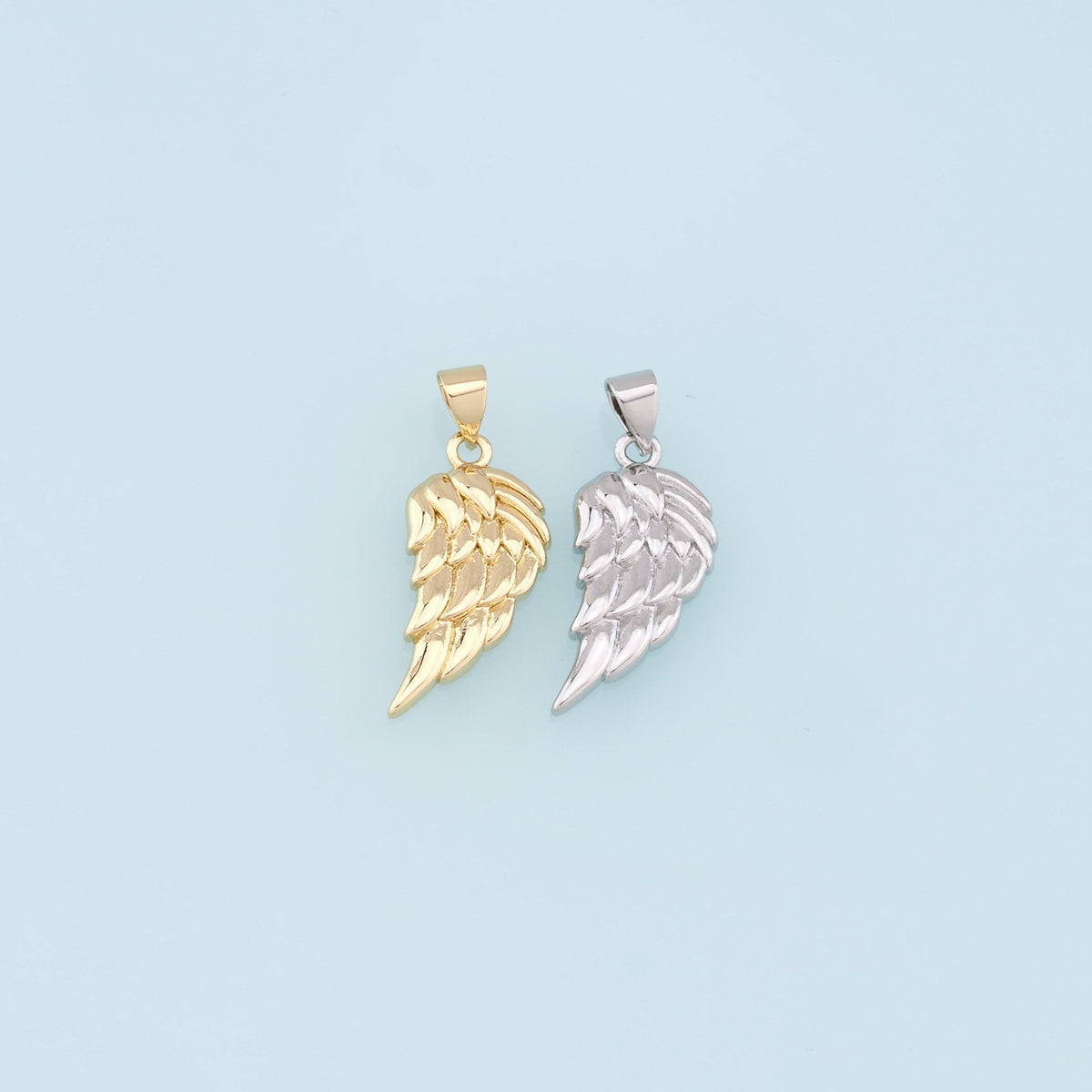 Gold Wings Charms,18K Gold Filled Wings Pendant,Angel Wings Charm Bracelet Necklace for DIY Jewelry Making Supply