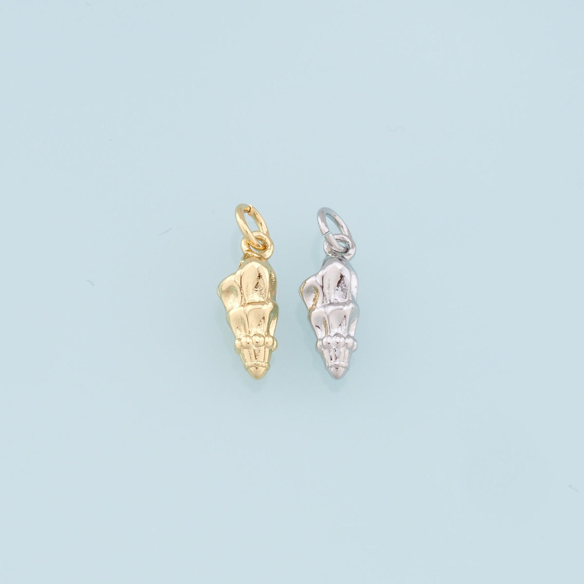 18K Gold Filled Shell Charm Pendant for Jewelry Making