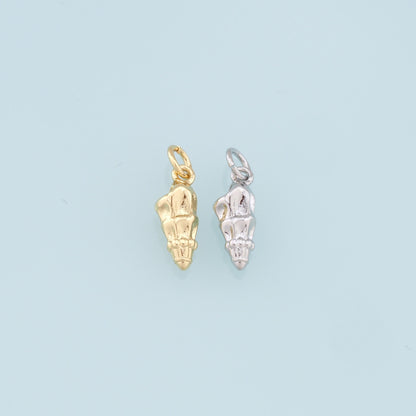 18K Gold Filled Shell Charm Pendant for Jewelry Making
