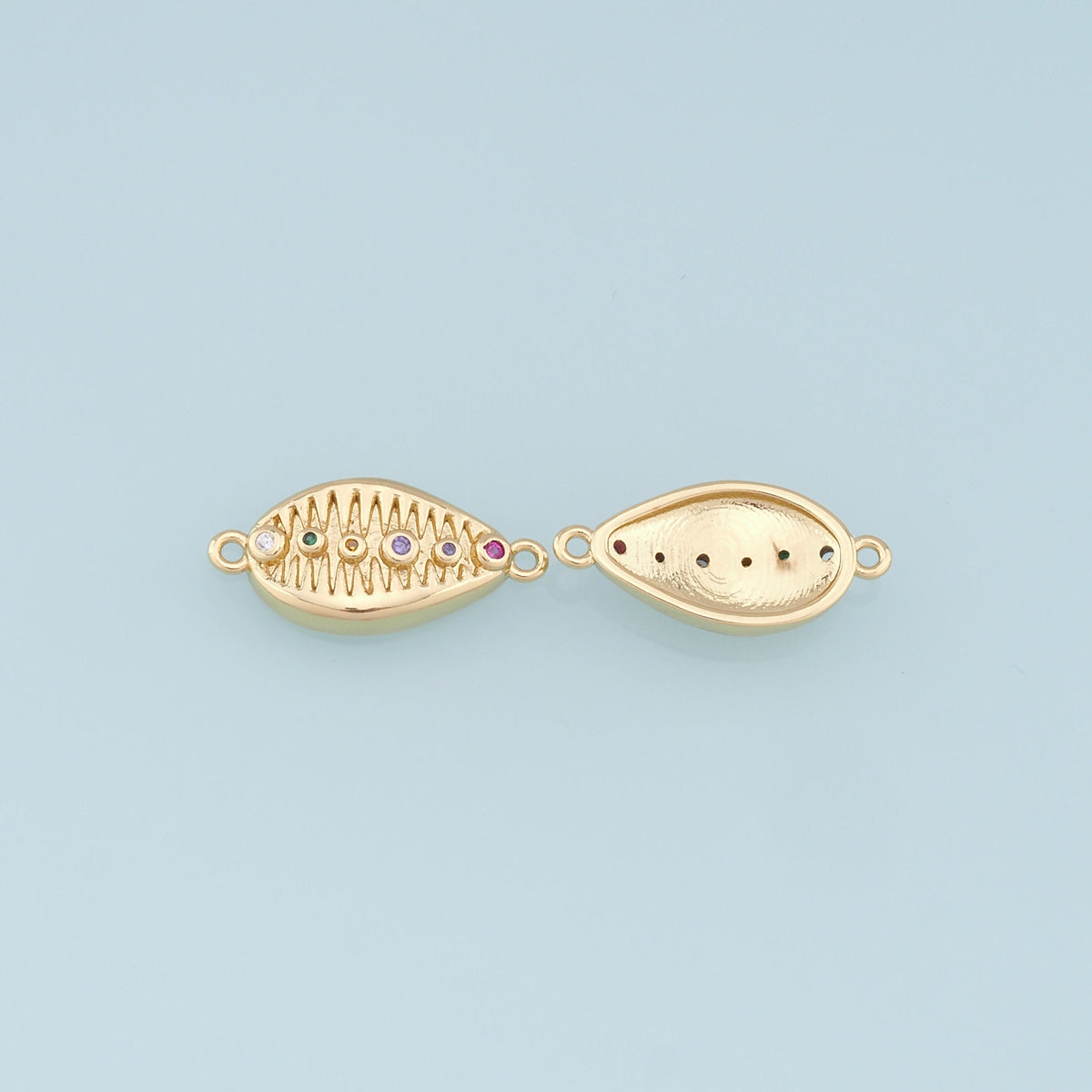 18K Gold Filled Shell Charm Pendant for Jewelry Making