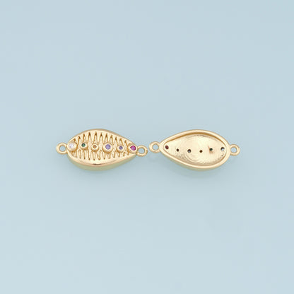 18K Gold Filled Shell Charm Pendant for Jewelry Making