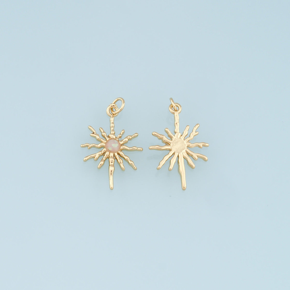 18K Gold Filled North Star Charm Pendant for Jewelry Making
