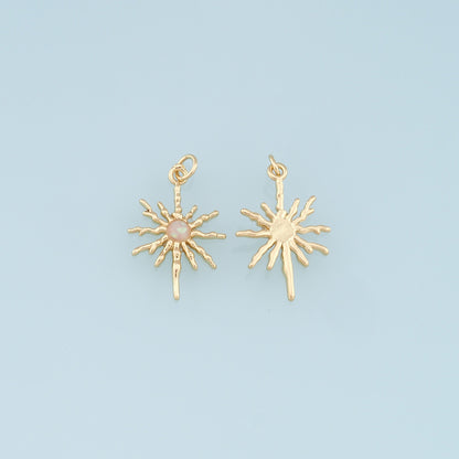 18K Gold Filled North Star Charm Pendant for Jewelry Making
