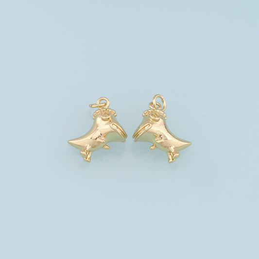 Gold Dinosaur Charms,18K Gold Filled Dinosaur Pendant,Kawaii Charm Bracelet Necklace for DIY Jewelry Making Supply