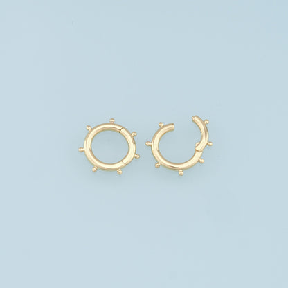 18K Gold Filled Round Carabiner Clasp,Carabiner Lock Connector,Spring Push Gate for DIY Jewelry Finding Necklace Bracelet