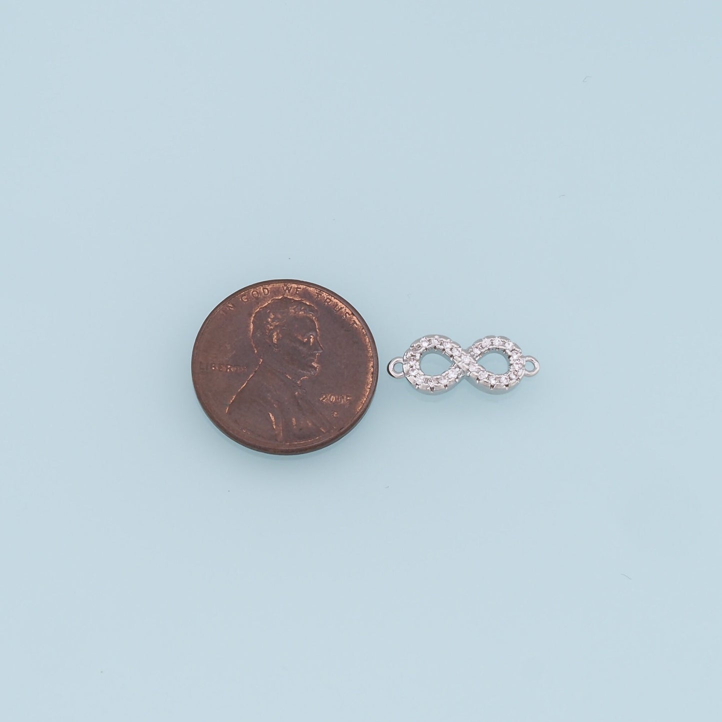 Gold Infinity Connector Charms,18K Gold Filled Infinity Pendant,CZ Micro Pave Infinity Charm Bracelet Necklace for DIY Jewelry Making Supply