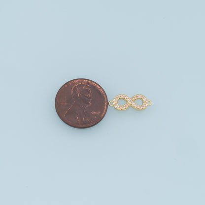 18K Gold Filled Hand CZ Charm Pendant for Jewelry Making