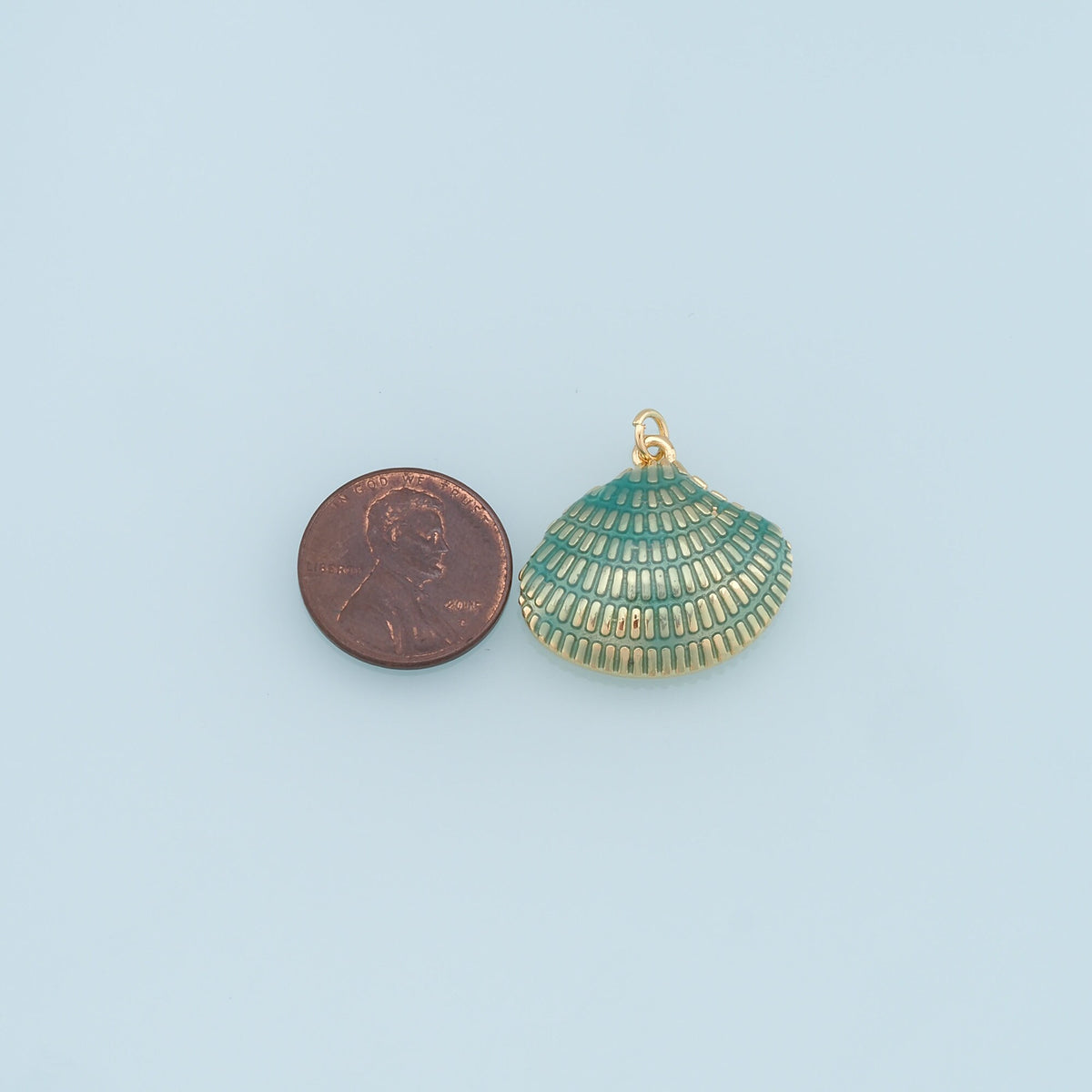 18K Gold Filled Shell Charm Pendant for Jewelry Making