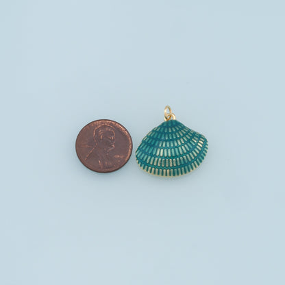 18K Gold Filled Shell Charm Pendant for Jewelry Making