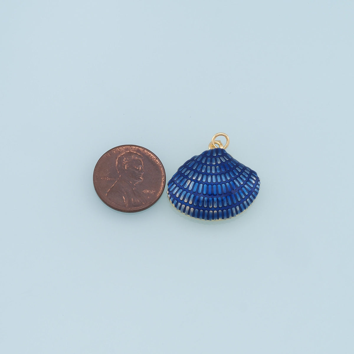 18K Gold Filled Shell Charm Pendant for Jewelry Making