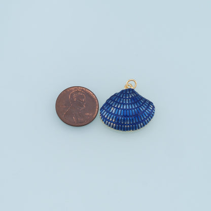 Gold Shell Charms,18K Gold Filled Conch Shell Pendant,Conch Shell Charm Bracelet Necklace for DIY Jewelry Making Supply