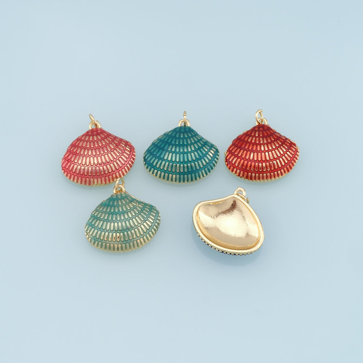 18K Gold Filled Shell Charm Pendant for Jewelry Making
