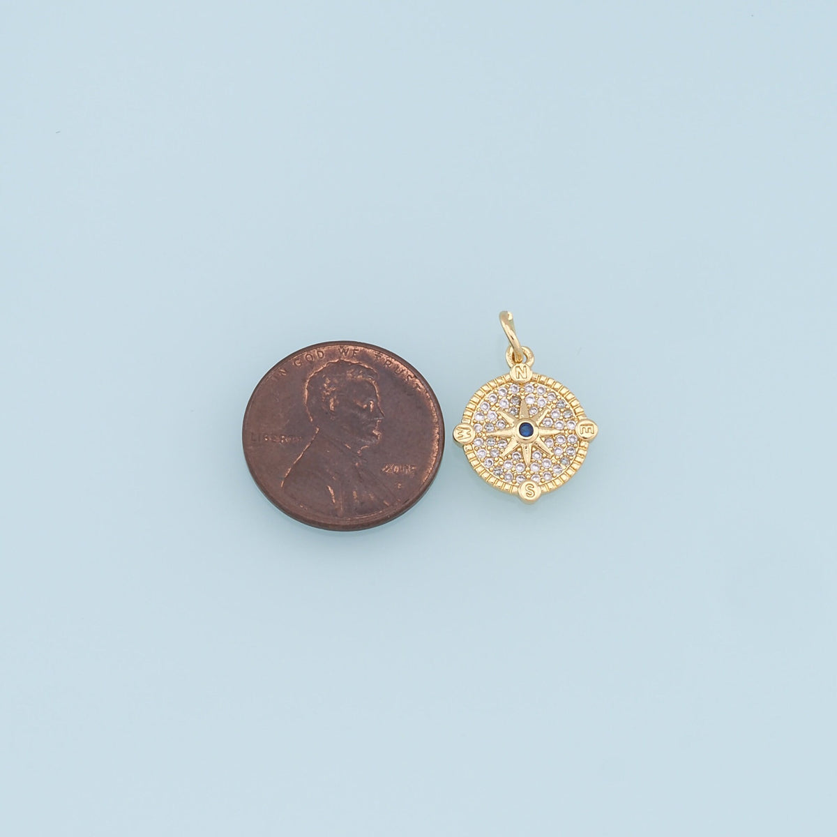 18K Gold Filled Star CZ Charm Pendant for Jewelry Making