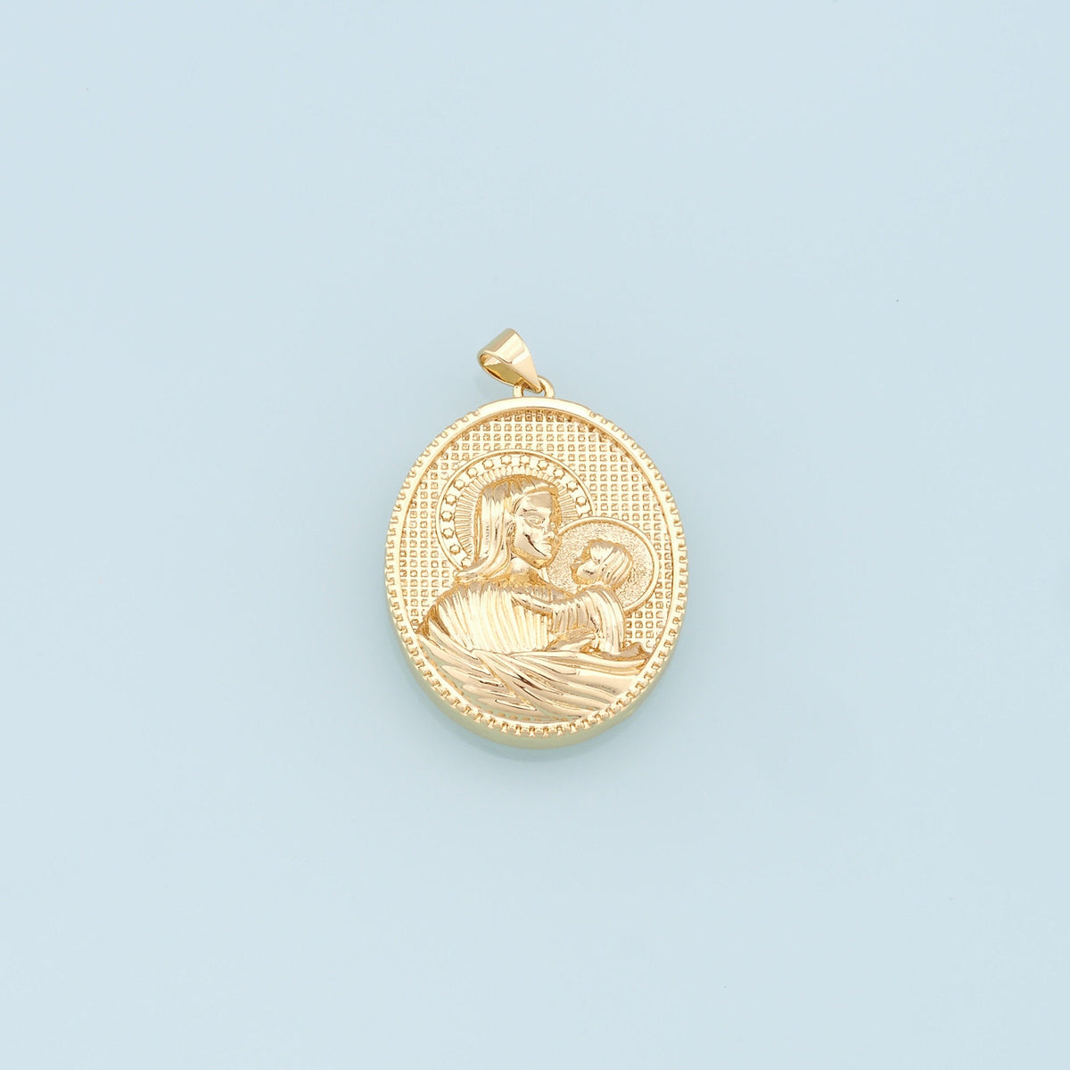Gold Virgin Mary Charms,18K Gold Filled Virgin Mary Pendant,Religion Charm Bracelet Necklace for DIY Jewelry Making Supply