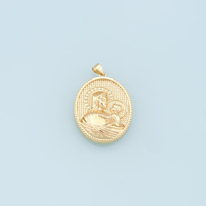 Gold Virgin Mary Charms,18K Gold Filled Virgin Mary Pendant,Religion Charm Bracelet Necklace for DIY Jewelry Making Supply