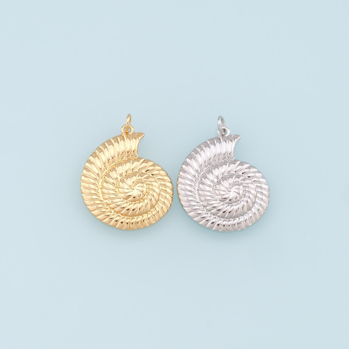 18K Gold Filled Shell Charm Pendant for Jewelry Making