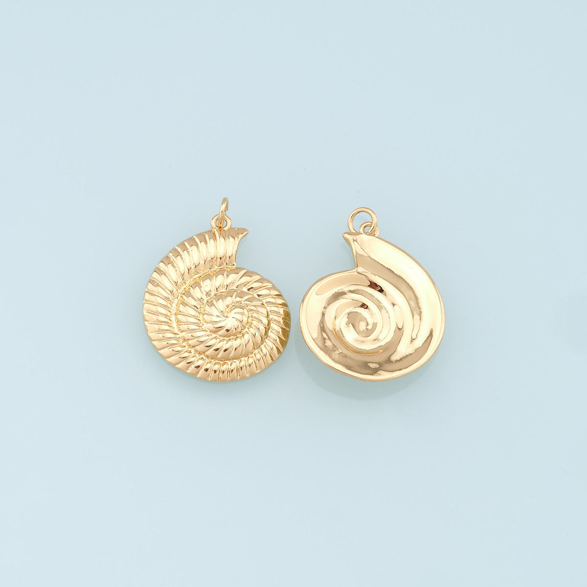 18K Gold Filled Shell Charm Pendant for Jewelry Making