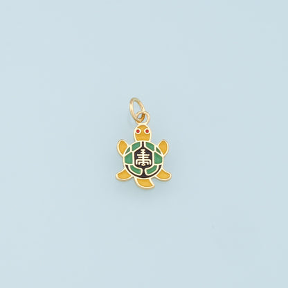 Gold Turtle Charms,18K Gold Filled Turtle Pendant,Enamle Turtle Charm Bracelet Necklace for DIY Jewelry Making Supply