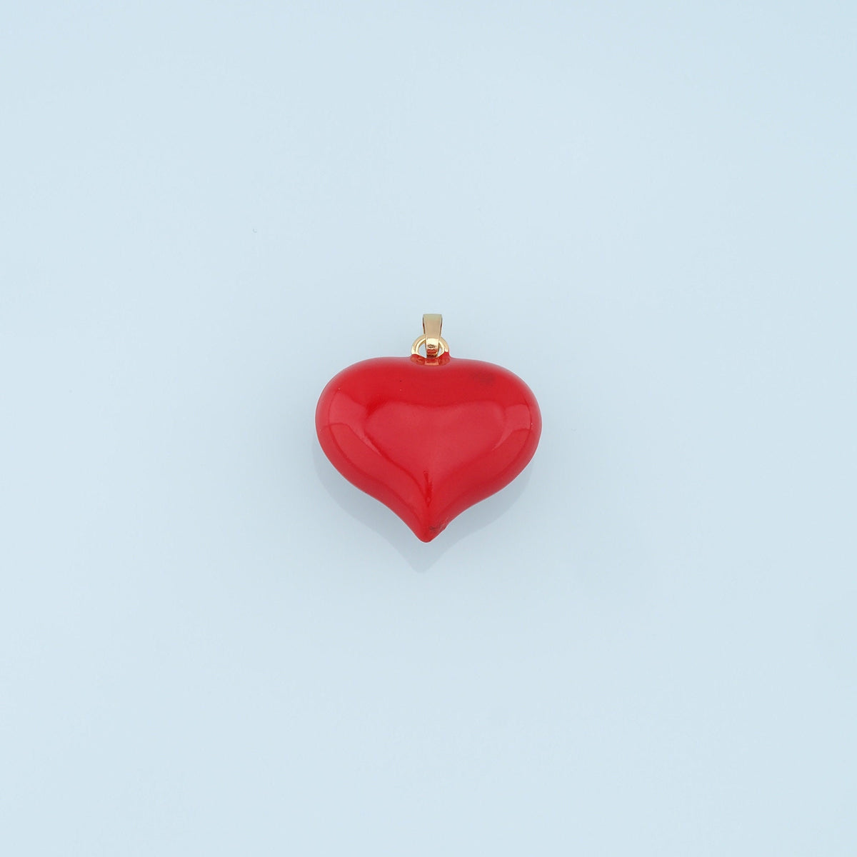 Gold Heart Charms,18K Gold Filled Enamel Heart Pendant,Red Heart Charm Bracelet Necklace for DIY Jewelry Making Supply