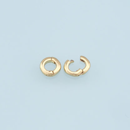 18K Gold Filled Round Carabiner Clasp,Carabiner Lock Connector,Spring Push Gate for DIY Jewelry Finding Necklace Bracelet