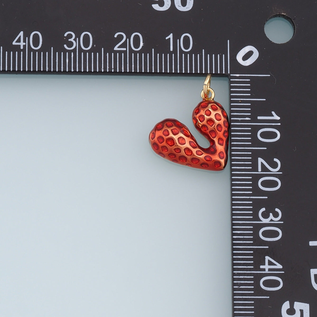 18K Gold Filled Heart Enamel Charm Pendant for Jewelry Making
