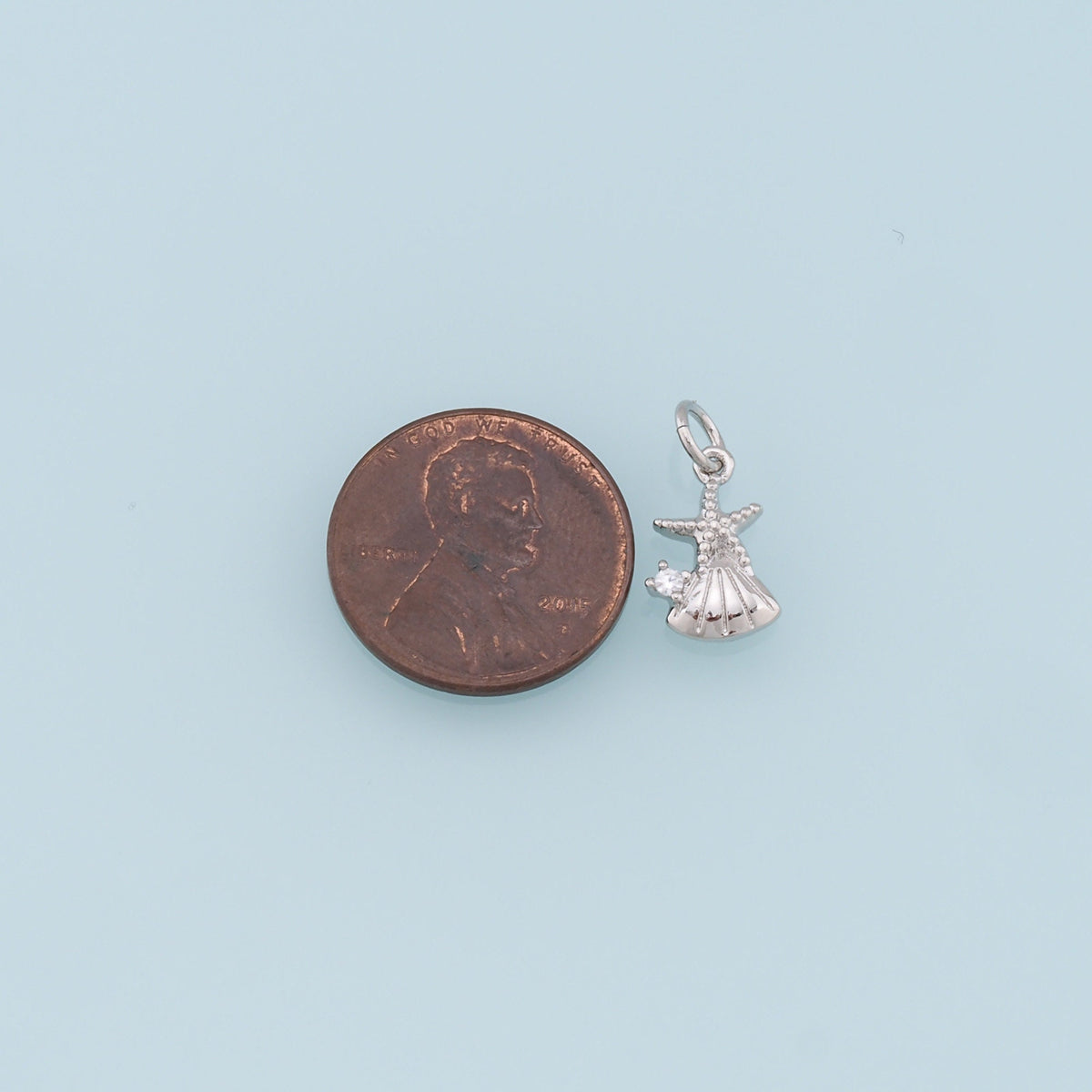 18K Gold Filled Star CZ Charm Pendant for Jewelry Making