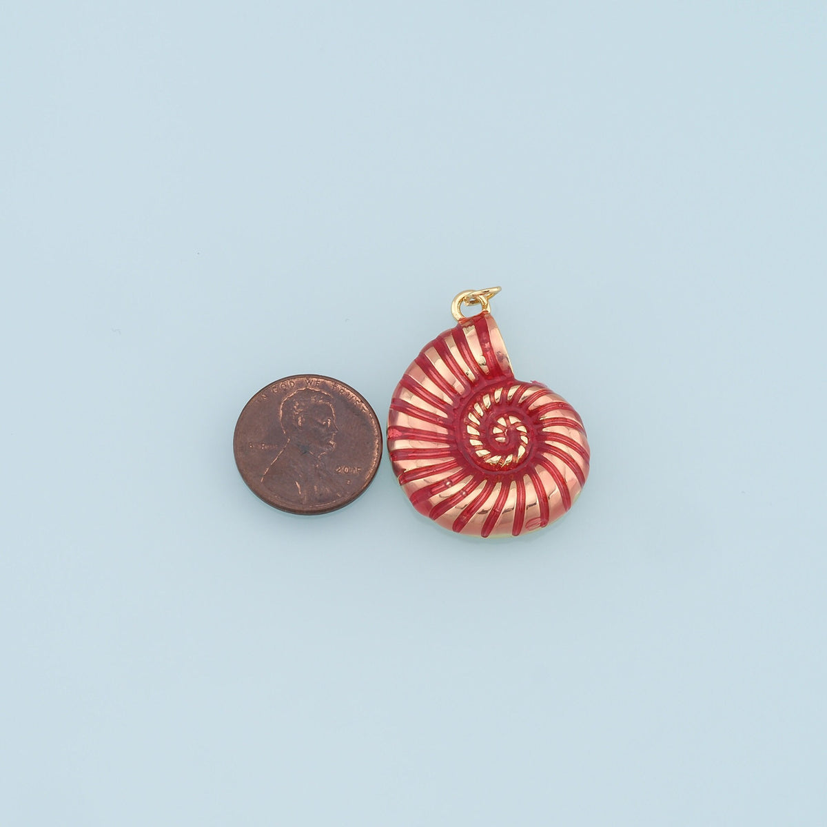 Gold Shell Charms,18K Gold Filled Conch Shell Pendant,Enamel Shell Charm Bracelet Necklace for DIY Jewelry Making Supply
