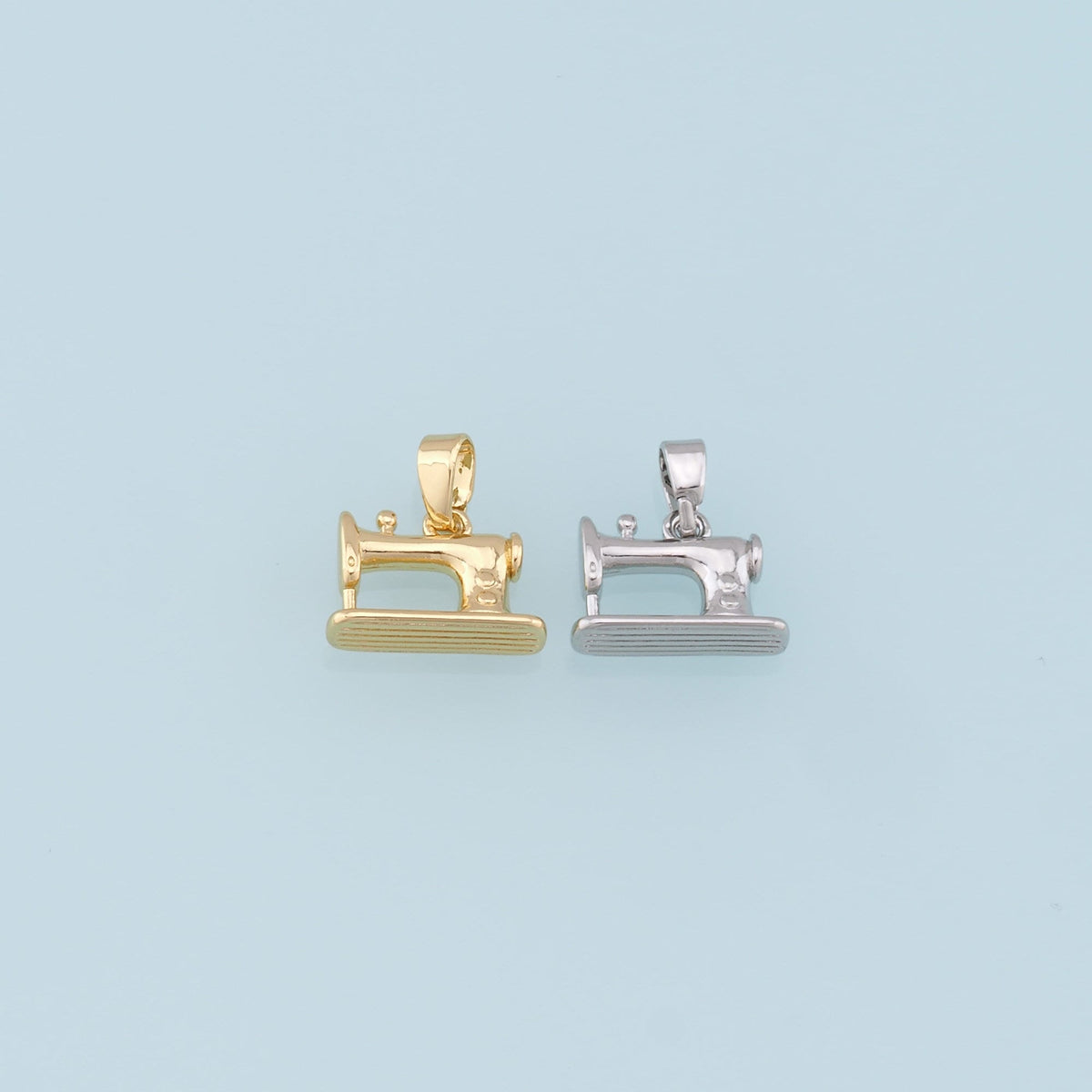 Gold sewing machine Charms,18K Gold Filled sewing machine Pendant,sewing machine Charm Bracelet Necklace for DIY Jewelry Maki