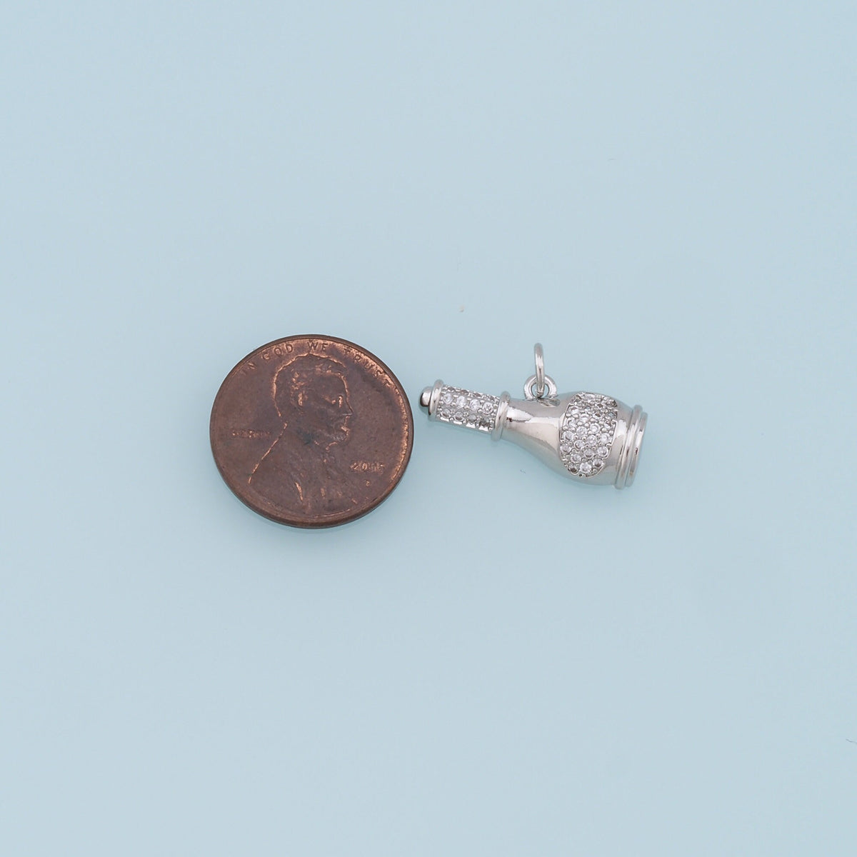 18K Gold Filled Hand CZ Charm Pendant for Jewelry Making