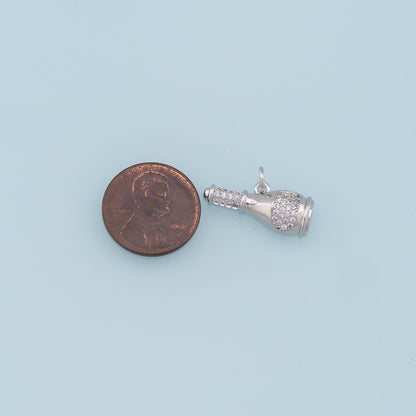 18K Gold Filled Hand CZ Charm Pendant for Jewelry Making