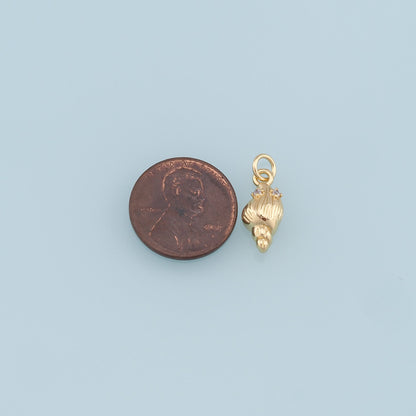 Gold Conch Charms,18K Gold Filled Conch Shell Pendant,Silver Conch Shell Charm Bracelet Necklace for DIY Jewelry Making Suppl