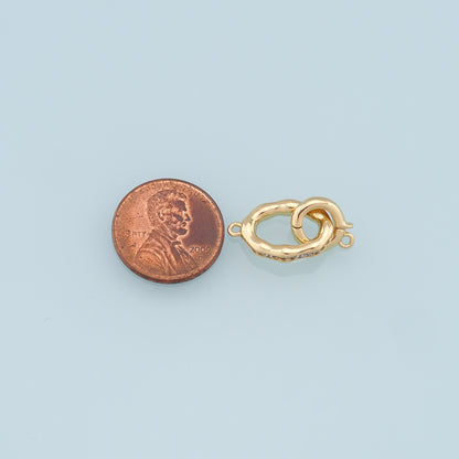 18K Gold Filled Bail Enhancer Hinged Interchangeable Pendant Bail, CZ pendant holder snap on Bail for DIY Jewelry Finding Nec