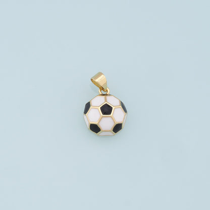 Gold Football Charms,18K Gold Filled Football Pendant,Soccer Charm Bracelet Necklace for DIY Jewelry Making Supply