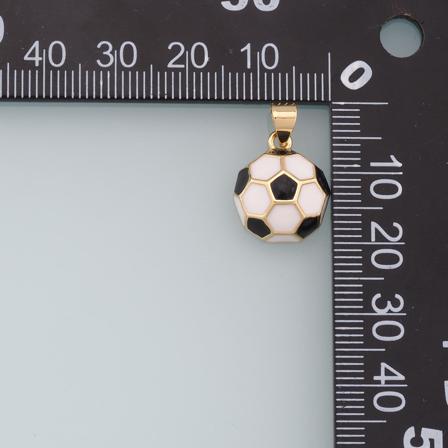 Gold Football Charms,18K Gold Filled Football Pendant,Soccer Charm Bracelet Necklace for DIY Jewelry Making Supply