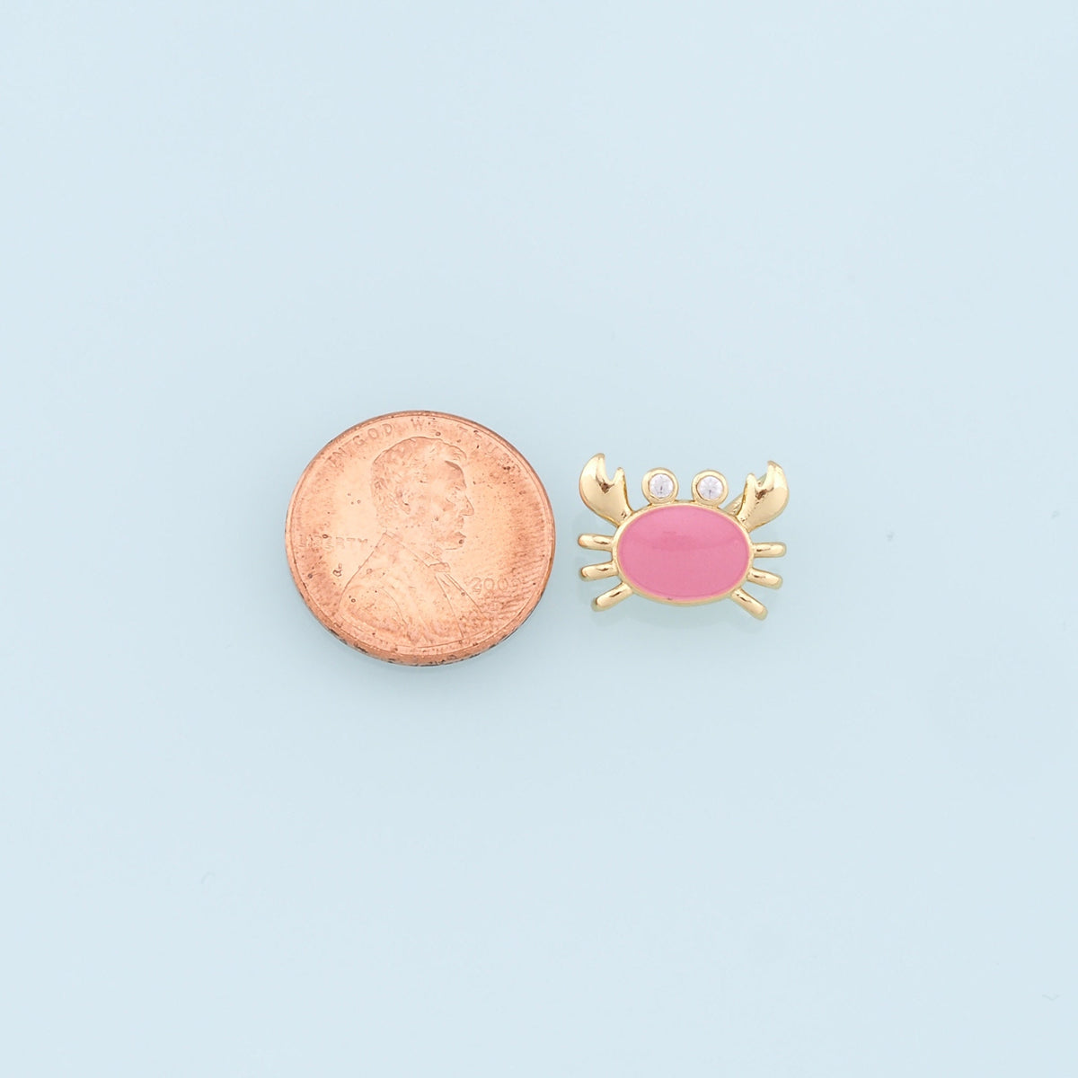 18K Gold Filled Hand Enamel Charm Pendant for Jewelry Making