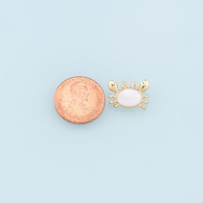 18K Gold Filled Hand Enamel Charm Pendant for Jewelry Making