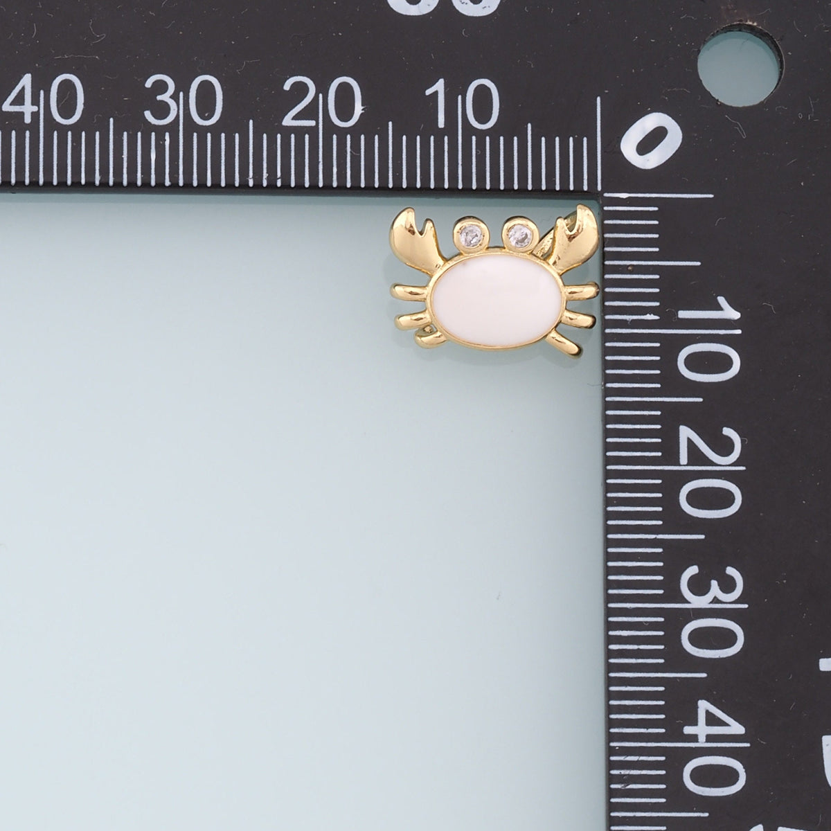 Gold Crab Charms,18K Gold Filled Enamel Crab Pendant,Ocean Charms Bracelet Necklace for DIY Jewelry Making Supply