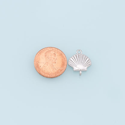 Gold Shell Connector Charms,18K Gold Filled Conch Shell Pendant,Ocean Charm Bracelet Necklace for DIY Jewelry Making Supply