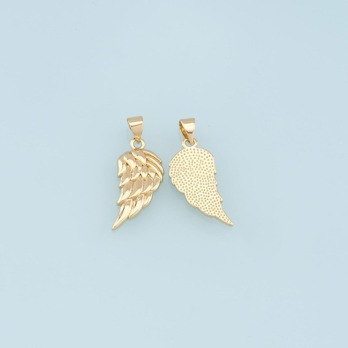 Gold Wings Charms,18K Gold Filled Wings Pendant,Angel Wings Charm Bracelet Necklace for DIY Jewelry Making Supply