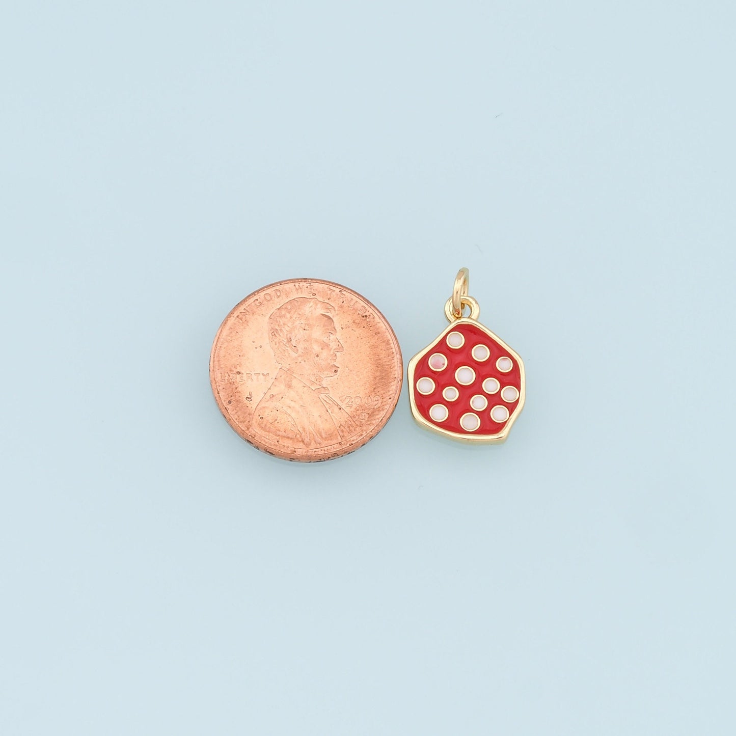 Gold Dots Charms,18K Gold Filled Enamel Dots Pendant,Geometry Charm Bracelet Necklace for DIY Jewelry Making Supply