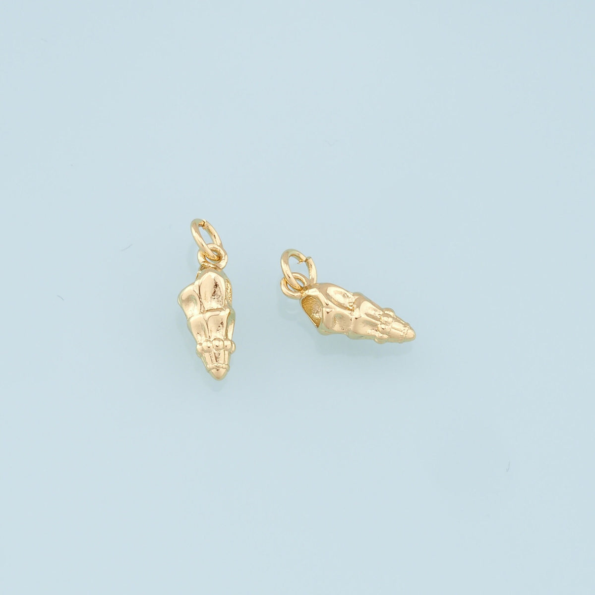 18K Gold Filled Shell Charm Pendant for Jewelry Making