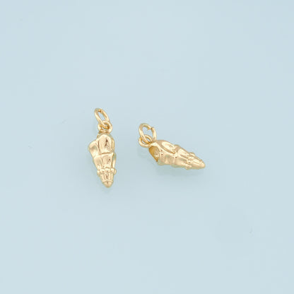 18K Gold Filled Shell Charm Pendant for Jewelry Making