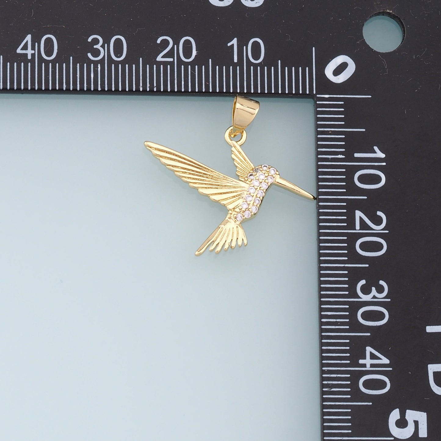 Gold Bird Charms,18K Gold Filled Bird Pendant,CZ Micro Pave Bird Charm Bracelet Necklace for DIY Jewelry Making Supply