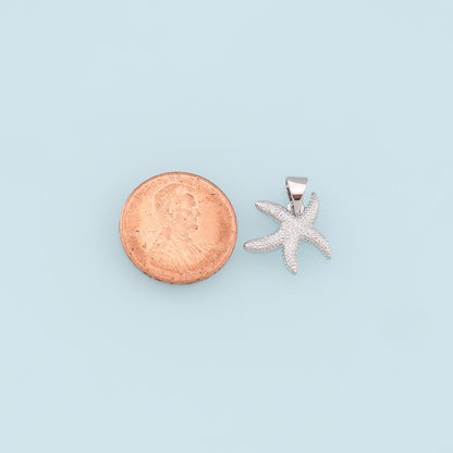 Gold Starfish Charms,18K Gold Filled Sea Star Pendant,Starfish Charm Bracelet Necklace for DIY Jewelry Making Supply