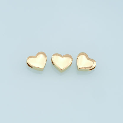 18K Gold Filled Heart Jewelry Beads 2 mm for Jewelry Making