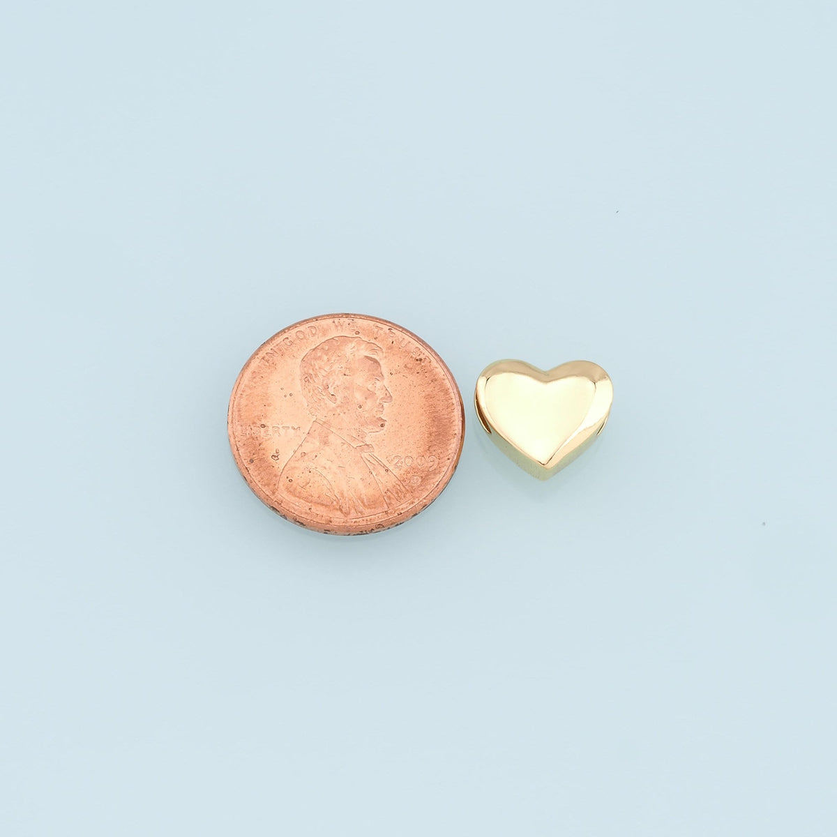 18K Gold Filled Heart Jewelry Beads 2 mm for Jewelry Making