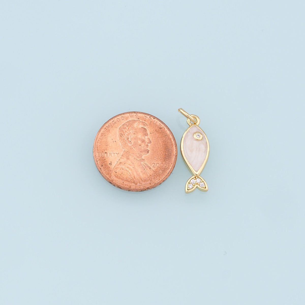 18K Gold Filled Enamel Fish Charm Pendant for Jewelry Making