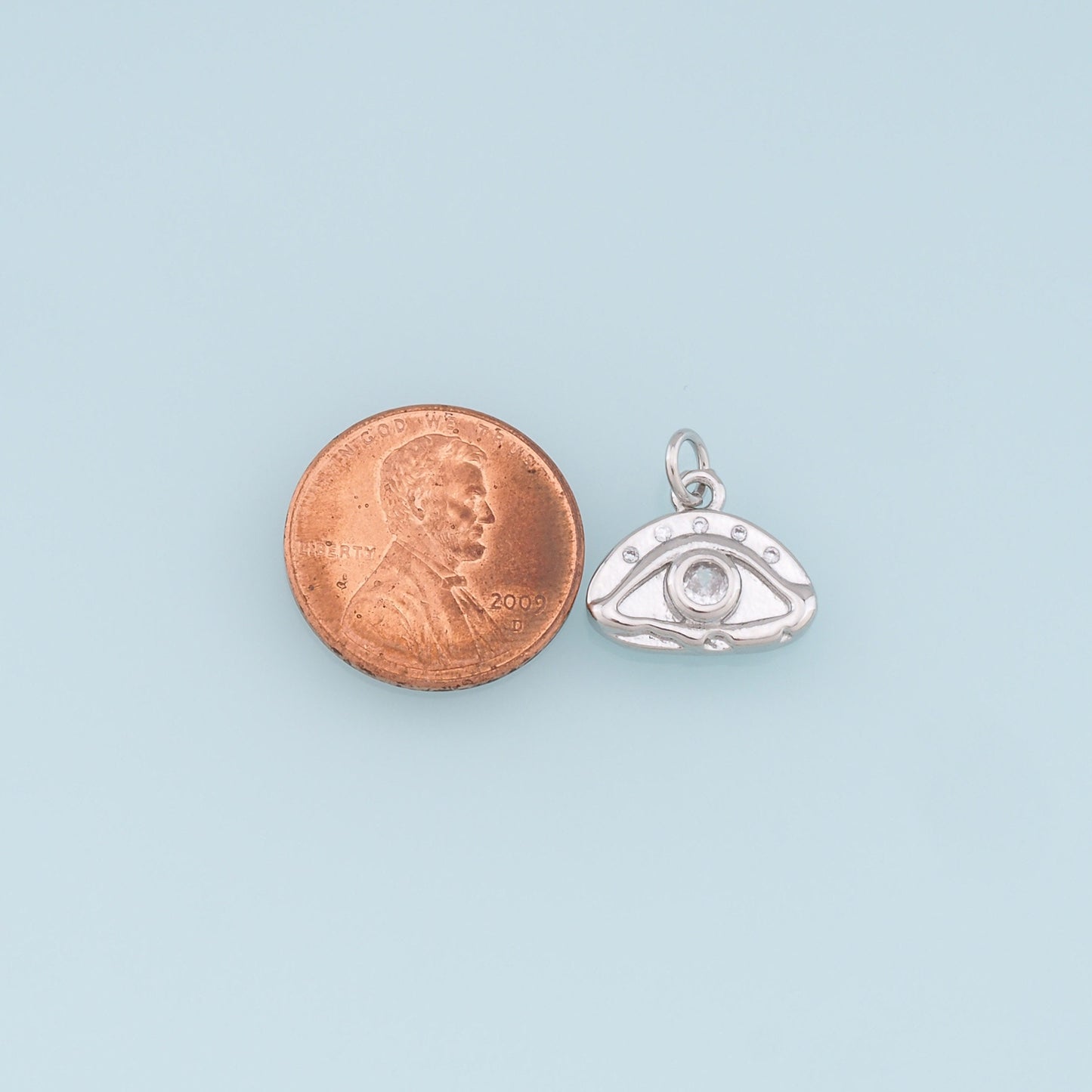 Gold Evil Eye Charms,18K Gold Filled Evil Eye Pendant,CZ Evil Eye Charm Bracelet Necklace for DIY Jewelry Making Supply